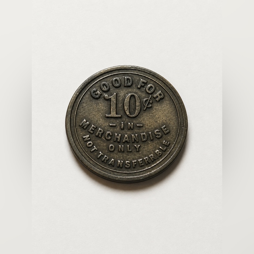 Rare Antique Alabama Lumber Token 10¢ Uriah ALA Scrip Merchandise Trade Token